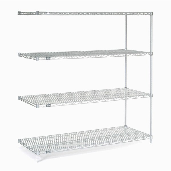 Nexel Wire Shelving Add-On, Poly-Z-Brite, 72W x 24D x 54H A24725Z - main